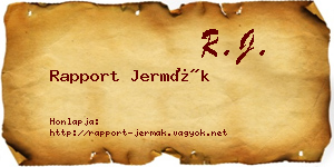 Rapport Jermák névjegykártya